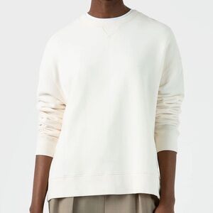 NWT Sunspel made in Portugal off white super soft oversized sweatshirt